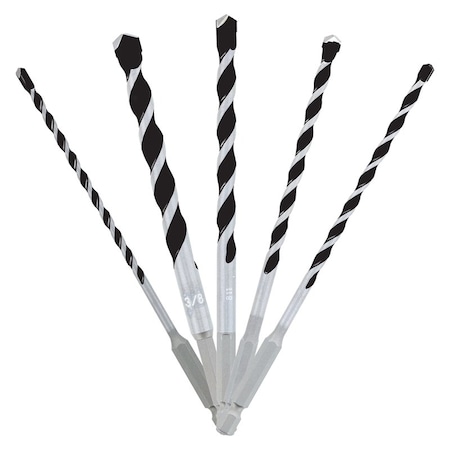 Diablo Diablo Multi-Material Carbide Tipped Hammer Drill Bit Set Hex Shank 5 pc DMAMM1190-S5